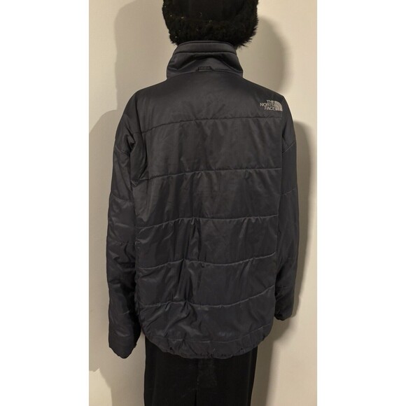NORTH FACE Dark Navy Blue Nylon Quilted Light Weight Puffer Down Jacket Men’s XL - Picture 2 of 5